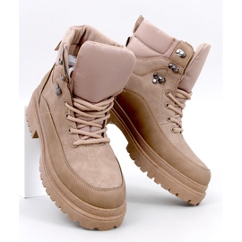 Mathen Khaki trapper ankelboots beige 1