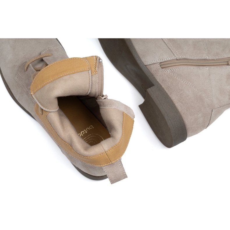 BUTDAM Snörstövlar i läder för dam Trw, beige 1