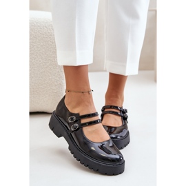 Damlackskor med remmar, Svart Rialuna 1
