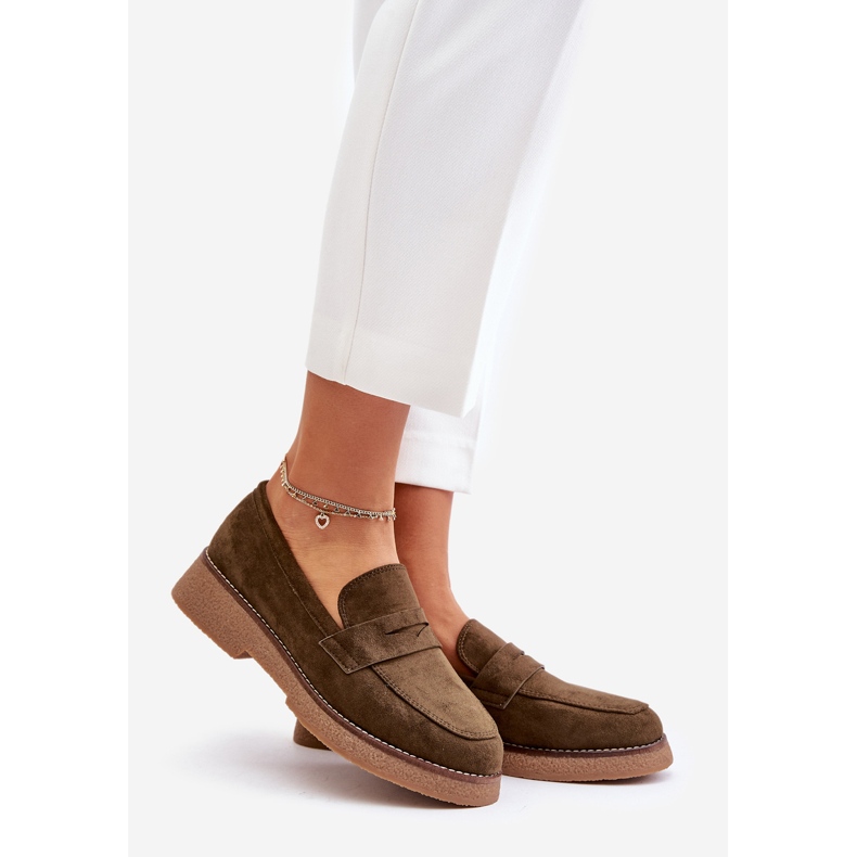 Klassiska dammockasiner i ekomocka, mörkgrön Belania 1