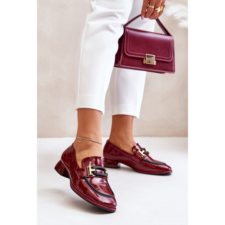 Damlackskor på block Artiker 55C0103 Burgundy röd 2