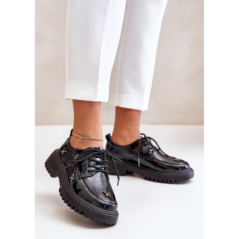 Patentskor för damer med dekorationer Naturläder Artiker 55C1011 Svart 2