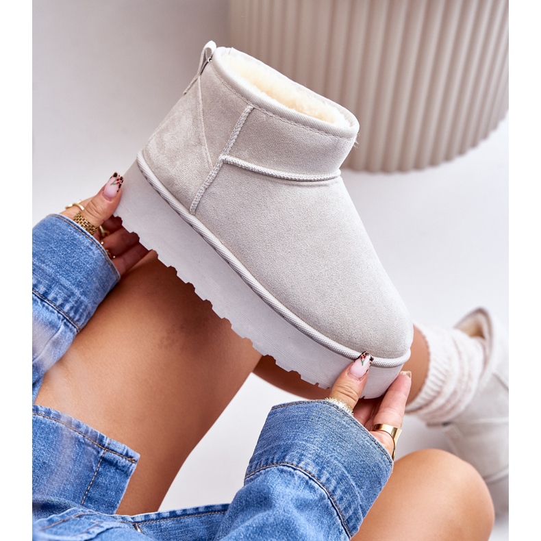 Snöskor för kvinnor med pälsfoder, ljusgrå Xamella 2