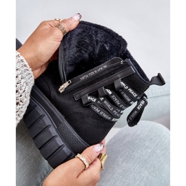 Kvinnors stövlar på plattform med dekorativ snörning Svart Edidda 2