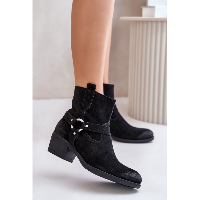 Zazoo 60477 Mockaisolerade ankelstövlar med hög klack, svarta 2