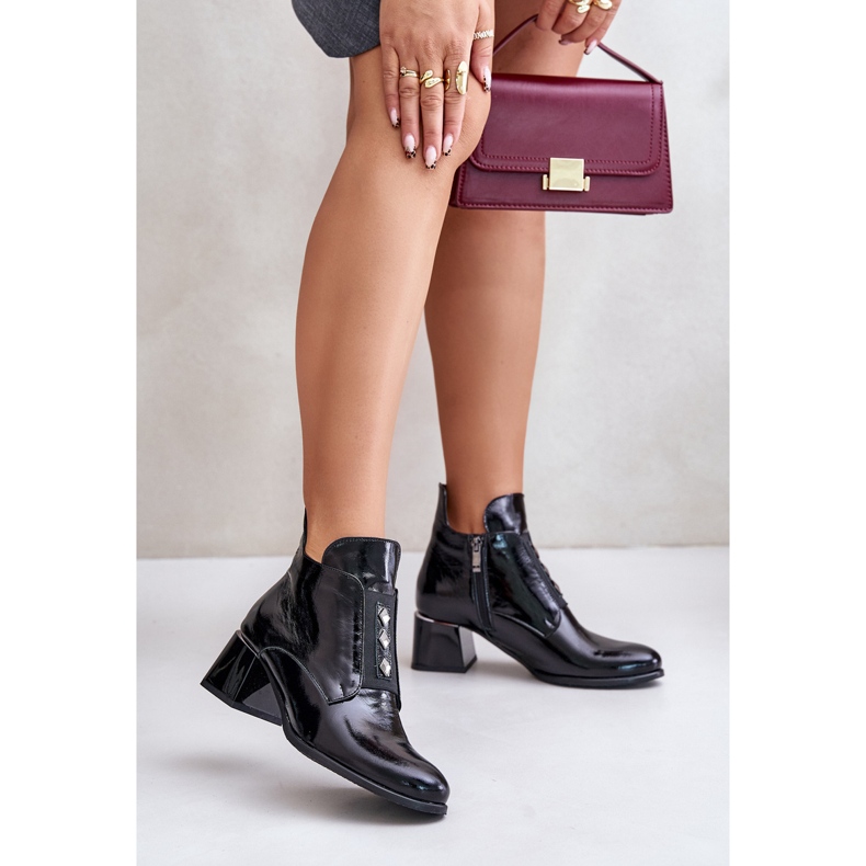 Zazoo 60504 Patent ankelstövlar, isolerade, svarta 2