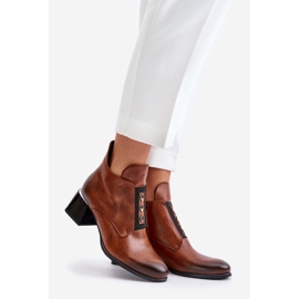 Zazoo 60504 Stövlar i läder, varmbruna 1