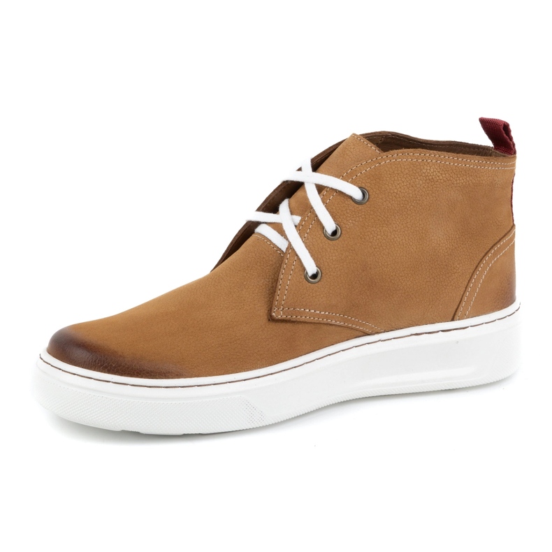 Chukka herrskor i läder KAMPOL 109/410 Sw brun beige 1