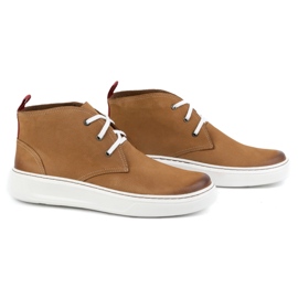 Chukka herrskor i läder KAMPOL 109/410 Sw brun beige 2