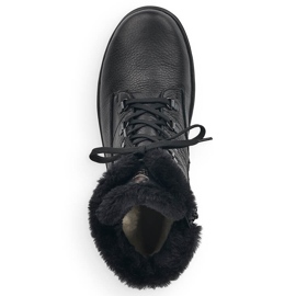 Kvinnors svarta isolerade läderstövlar Remonte R8480-01 1