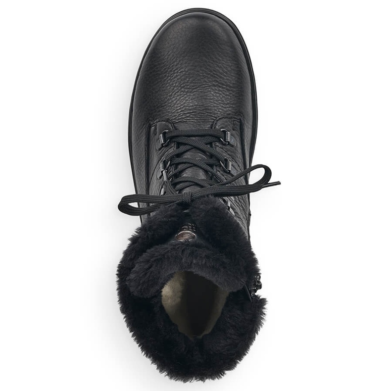 Kvinnors svarta isolerade läderstövlar Remonte R8480-01 1