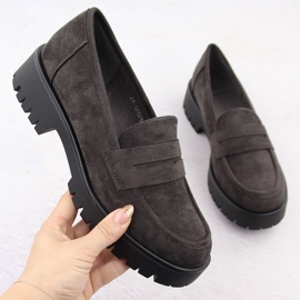 Mockasin för kvinnor, grå Potocki 12437 1