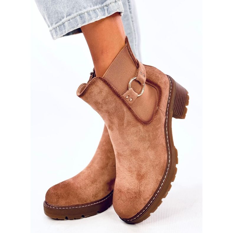 Airon Khaki lågklackade Chelsea-stövlar beige 1