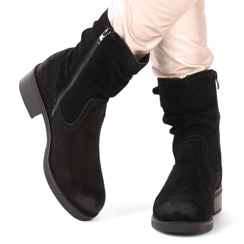 Kvinnors stövlar i svart mocka från Sergio Leone BT355-S 1