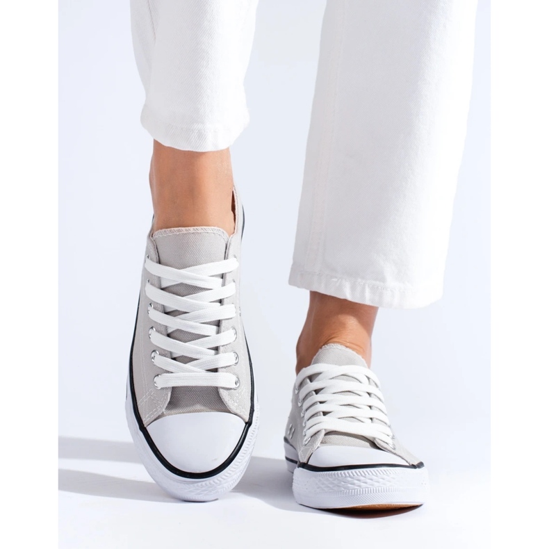 Shelovet grå klassiska sneakers 2