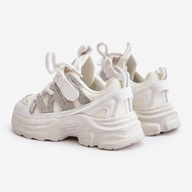 Barnsneakers med strass, vit Rianalla 2