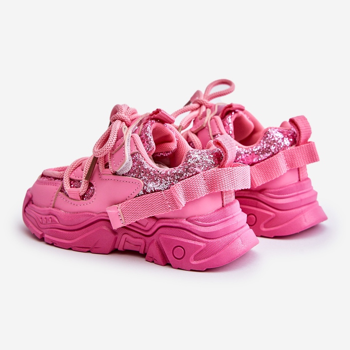 Sneakers för barn dekorerade med paljetter, Rosa Liatoma 2
