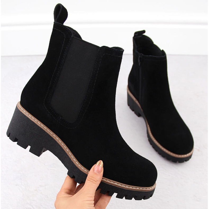 Chelsea-stövlar i svart läder för kvinnor Filippo DBT4805 1