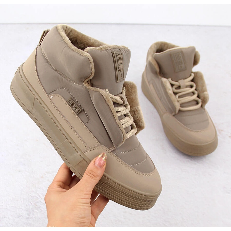 Beige isolerade damstövlar Big Star OO274A532 1