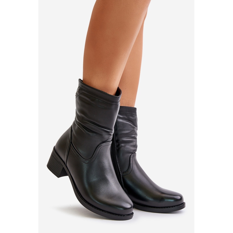 Högklackade stövlar fodrade med päls Vinceza 85155 Svart 1