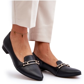 Zazoo 2885 Kvinnor läderballerinas med dekoration svart 4