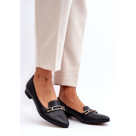 Zazoo 2885 Kvinnor läderballerinas med dekoration svart 2