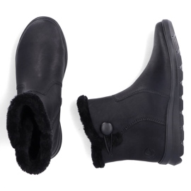 Vinterkängor för kvinnor med päls, svart Rieker Z0080-00 12