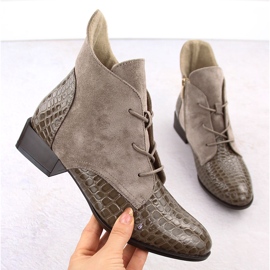 Lackstövlar för kvinnor, beige, Potocki 12498 1