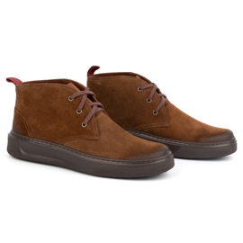 Chukka herrskor i läder KAMPOL 109/804 Sw brun 2