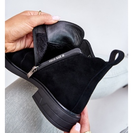 S.Barski Låga mockastövlar på platta klackar Isolerade D&amp;A JC42-23 Svart 2