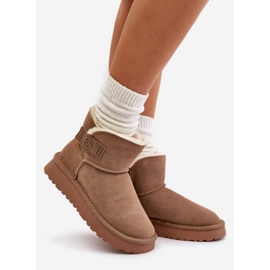 Snowboots i mocka i läder med päls Vinceza 97951 Beige 1