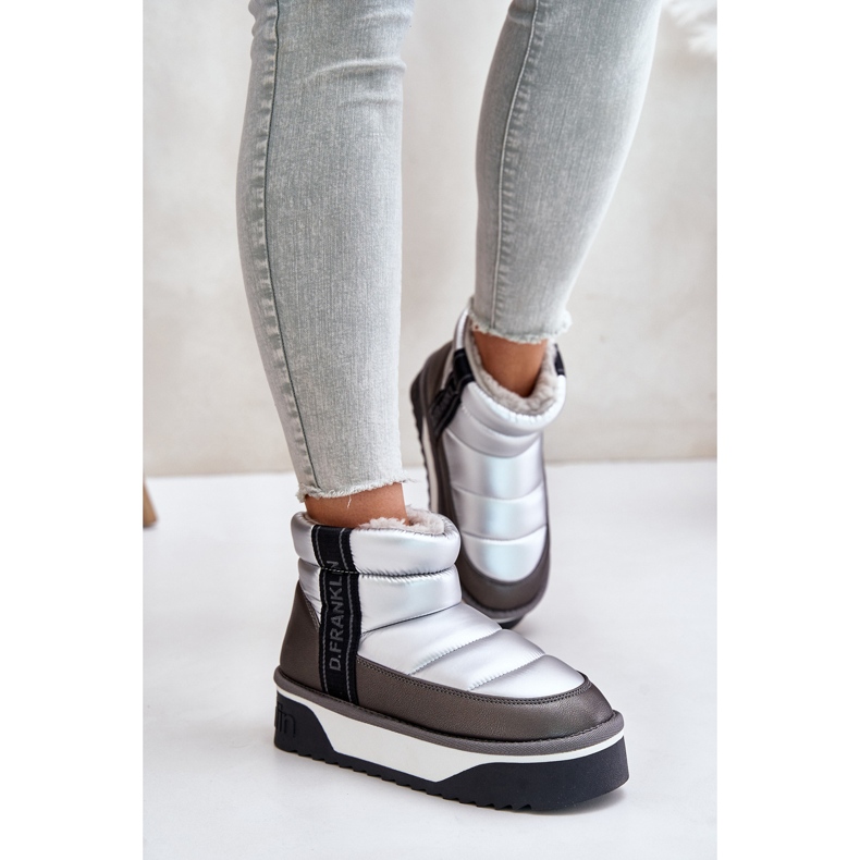 Låga snöstövlar med tjock sula D.Franklin DFSH371010 Silver grå 2