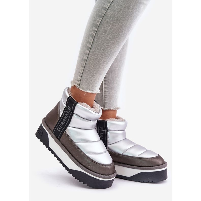 Låga snöstövlar med tjock sula D.Franklin DFSH371010 Silver grå 1