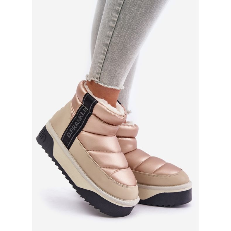 Låga snöstövlar med tjock sula D.Franklin DFSH371010 Beige 1