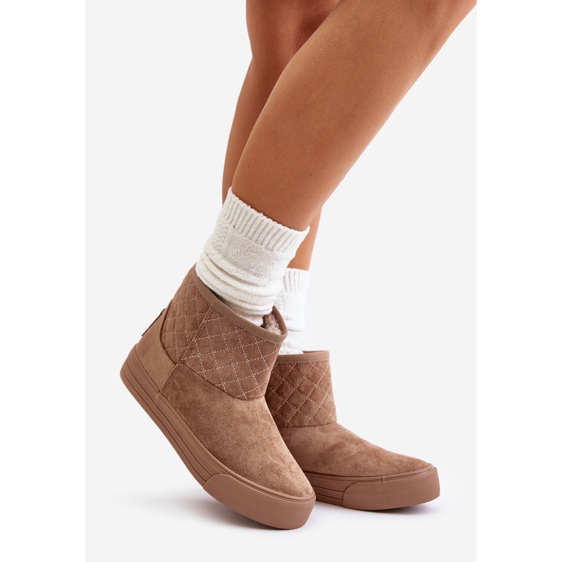 Snöskor med dragkedja isolerade med päls Big Star OO274A524 Beige 1