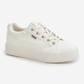 Isolerade plattformssneakers för kvinnor Big Star OO274A464 Vit 6