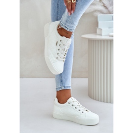 Isolerade plattformssneakers för kvinnor Big Star OO274A464 Vit 8