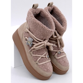 Remati Khaki snöstövlar med shearling brun 1