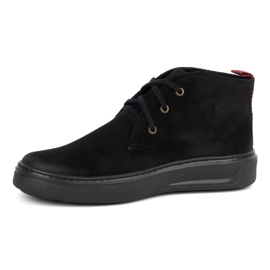 Chukka herrskor i läder KAMPOL 109/35 Sw, svart 1