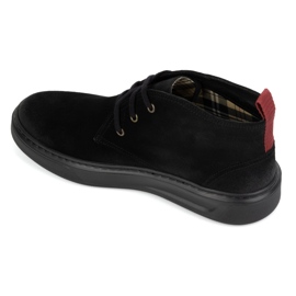 Chukka herrskor i läder KAMPOL 109/35 Sw, svart 7