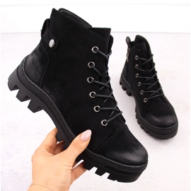 Svarta ankelstövlar för kvinnor Potocki SZ12168 1