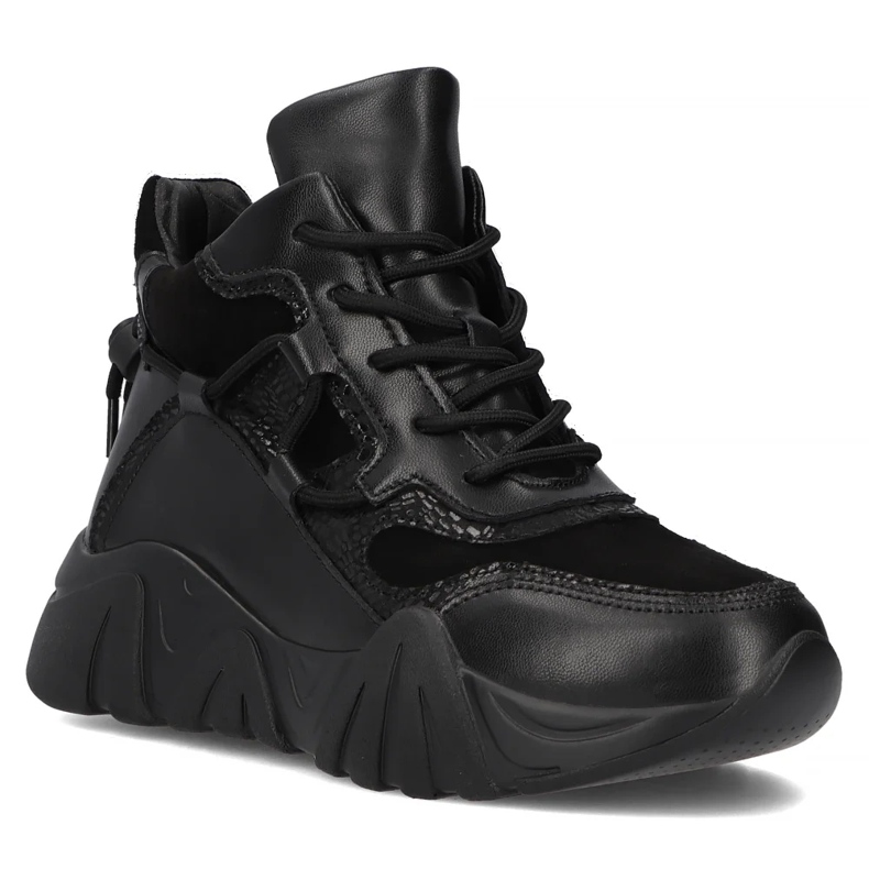 Filippo DBT6367/24 Bk plattformsstövlar i läder, svarta 1