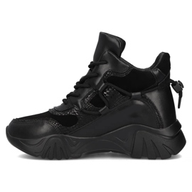 Filippo DBT6367/24 Bk plattformsstövlar i läder, svarta 2