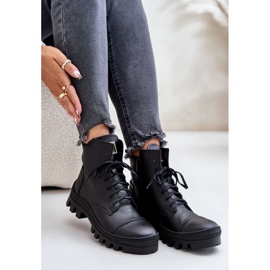 Zazoo 2831 damstövlar gjorda av naturligt läder, svart 2