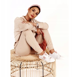 Kvinnors sneakers med en stjärna Big Star DD274691 Vit och rosa 4