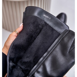 Jezzi Högklackade stövlar i ekoläder, svarta Izanae 2