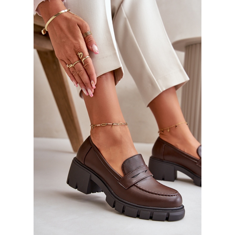 Cm Paris Lågklackade damskor gjorda av ekologiskt läder, mörkbrunt 4