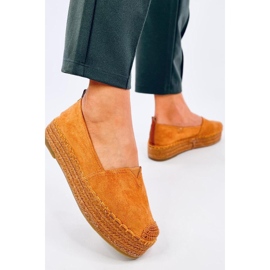 Espadrillos med tjock sula Poulain Camel - Inello brun 1