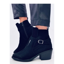 Cnig svarta lågklackade cowboystövlar - Inello 1