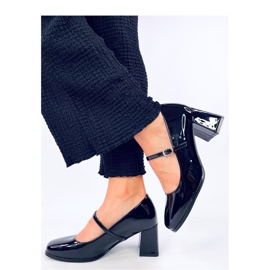 Maddoi Black patent högklackade pumps - Inello svart 2